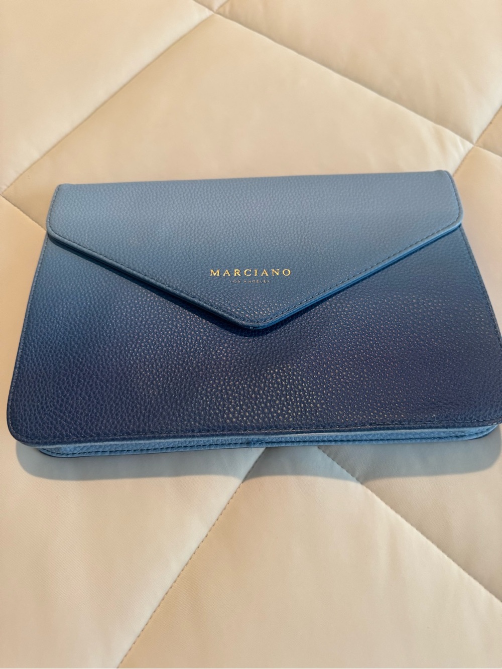 Marciano Two-Tone Blue Envelope Clutch